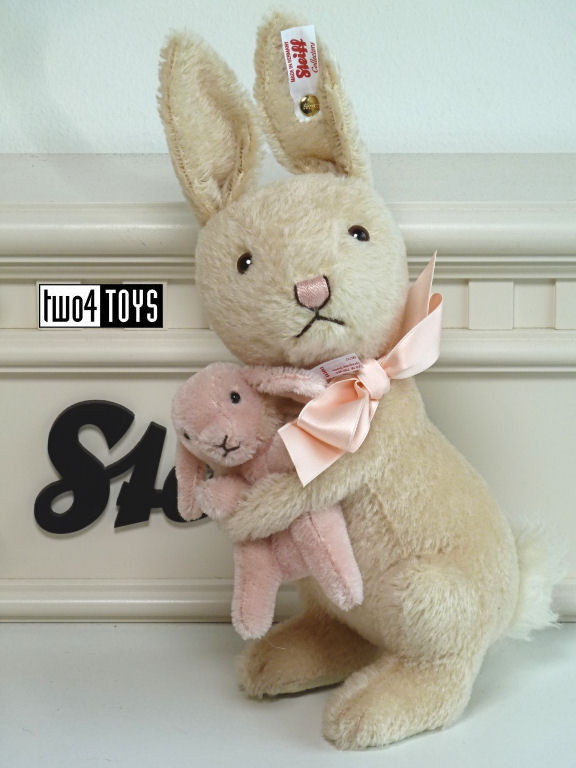 Steiff 683862 ROSIE RABBIT BABY BUNNY MOHAIR USA Two4Toys