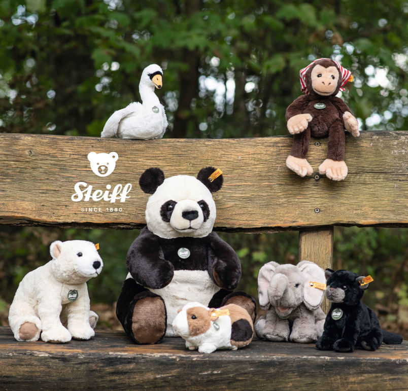 Commander maintenant en ligne chez  animal en peluche Teddies for  tomorrow Pandi de STEIFF