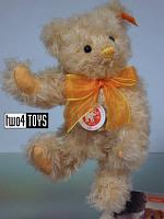 Steiff 001796 CLASSIC TEDDYBEER BLOND MET GEEL SATIJN STRIK 2006