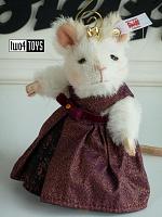 Steiff 006951 MOUSE QUEEN ORNAMENT WHITE ALPACA 2020