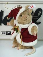 Steiff 007262 SANTA CHRISTMAS MOUSE ORNAMENT 2022