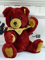 Steiff 013546 TEDDY BEAR PETSY | RED PLUSH GOLDEN COLLAR | 2002