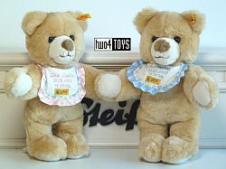 Steiff 018800 PAIR OF BIRTH TEDDY BEARS BOY & GIRL 2003