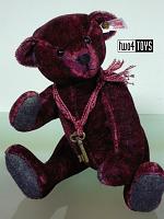 Steiff 034343 BASCO TEDDY BEAR DARK RED MOHAIR 2014