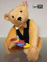 Steiff 034459 CASINO CROUPIER TEDDY BEAR | BLOND MOHAIR | 2015