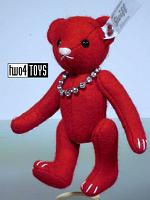 Steiff 035845 SELECTION FELT TEDDY BEAR RED SWAROVSKI 2011