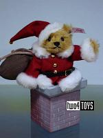 Steiff 038679 MOHAIR XMAS TEDDY BEAR SANTA CLAUS IN CHIMNEY 2008