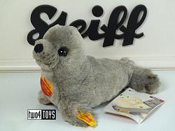 Steiff 047213 MINKY SEAL GREY CUDDLY SOFT WOVEN FUR 2003