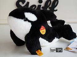 Steiff 063282 ORCA BLACK AND WHITE CUDDLY SOFT PLUSH 2004