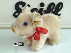 Steiff 072413 LITTLE PIGGY PIG | SOFT ROSE PLUSH 1992