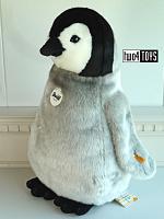 2023 Steiff 075728 FLAPS LIFE SIZE PENGUIN GRAY BLACK PLUSH