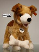 Steiff 076077 RICO DOG CUDDLY SOFT BLOND AND BROWN PLUSH 2016