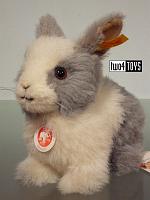 Steiff 076534 DORMILI DWARF RABBIT GREY/WHITE ALPACA 2007