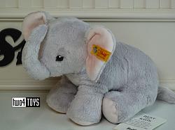 Steiff 084096 BENNY ELEPHANT CUDDLY SOFT LIGHT GRAY PLUSH 2017