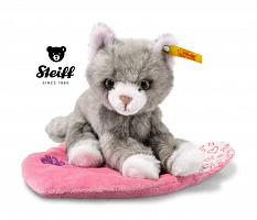 Steiff 099311 CINDY CAT IN HEART BAG CUDDLY SOFT PLUSH 2017