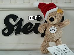 Steiff 112348 TEDDY BEAR KEY RING WITH XMAS HAT 2015