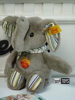 Steiff 122132 LITTLE DANGLING ELEPHANT SOFT GREY PLUSH 2004