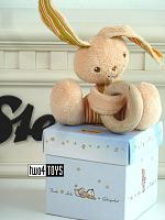 Steiff 235344 HANNES RABBIT GRIP TOY WITH RATTLE SOFT PLUSH 2007