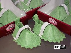 Gotz 3402307 GREEN FELT DOLL SHOES