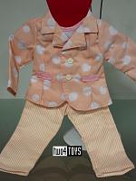 Gotz 3402608 PEACHY PASTEL DOT OUTFIT