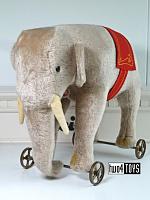 Steiff 400407 ELEPHANT ON WHEELS 1903/04 REPLICA MOHAIR / 2004