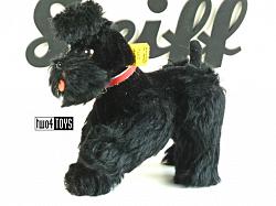 Steiff 5314 SNOBBY VINTAGE POODLE DOG BLACK MOHAIR 1953-58