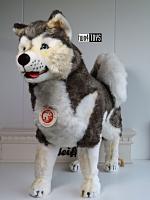 Steiff 524394 CLASSIC LEVENSGROTE GRIJZE HUSKY HOND 85 cm|2005