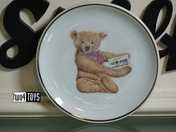 Steiff 613340 MINI CHINA WALL PLATE TEDDY APPOLONIA 2005