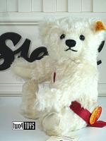 Steiff 667343 USA CLUB EVENT TEDDY BEAR WHITE MOHAIR 2003