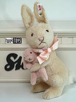 Steiff 683862 ROSIE RABBIT & BABY BUNNY MOHAIR USA EDITION 2021