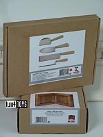 Alessi GAG01 GAG500S3 MILKY WAY MINOR CHEESE KNIVES SET IN BLOCK