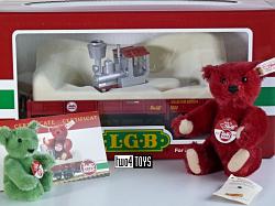 LGB & Steiff 43100 FREIGHT CAR WITH 2X TEDDYBEARS 2000