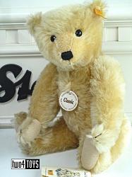 Steiff 004629 CLASSIC TEDDY BEAR BLOND MOHAIR WITH GROWLER 2003