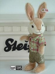 Steiff 006517 STANDING RABBIT BOY HONEY MOHAIR 2020