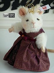 Steiff 006951 MOUSE QUEEN ORNAMENT WHITE ALPACA 2020