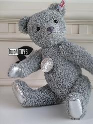 Steiff 006999 PLATINUM PAPER GRAY TEDDY BEAR 2020