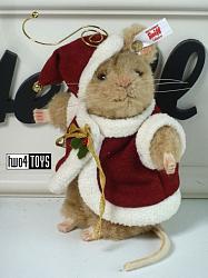 Steiff 007262 SANTA CHRISTMAS MOUSE ORNAMENT WOOL PLUSH 2022