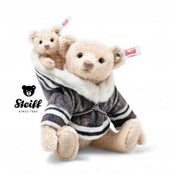 Steiff 007569 MAMA TEDDY BEAR WITH BABY BLOND RMS MOHAIR | 2023