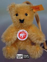 Steiff 027864 MINIATURE TEDDY GOLD MOHAIR KEY RING 2003