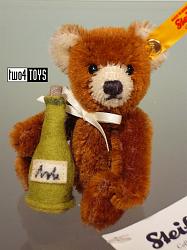 Steiff 028908 MINI TEDDYBEER MET CHAMPAGNEFLES 2015