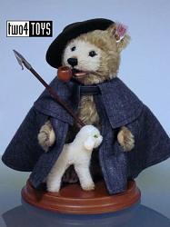 Steiff 037153 TEDDY BEAR SMOKER SHEPHERD WITH LAMB #100 / 2008