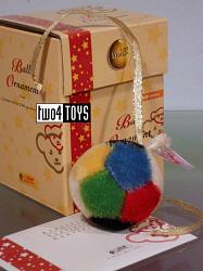 Steiff 037429 MULTI-COLORED CHRISTMAS BALL ORNAMENT 2006