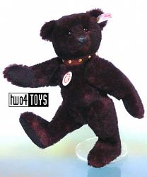 Steiff 038754 CLASSIC TEDDY BEAR BURGUNDY ALPACA