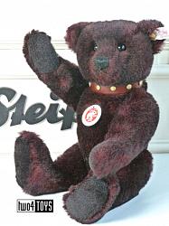 Steiff 038754 CLASSIC TEDDY BEAR | BURGUNDY RED ALPACA | 2009