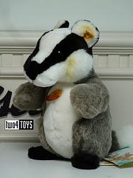 Steiff 071300 BURRY THE BADGER CUDDLY SOFT GRAY WOVEN PLUSH 2002