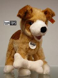 Steiff 076077 RICO DOG CUDDLY SOFT BLOND AND BROWN PLUSH 2016