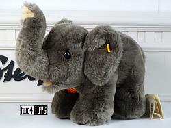 Steiff 085086 STAANDE ORIGINAL OLIFANT ZACHT GRIJS PLUCHE 2003