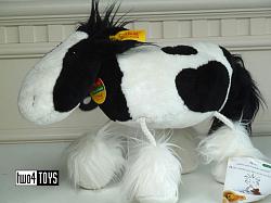 Steiff 087615 BEA PONY HORSE SOFT BLACK WHITE PLUSH 2006