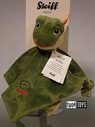 Steiff 240447 FABIO FROG COMFORTER CUDDLY SOFT PLUSH 2016