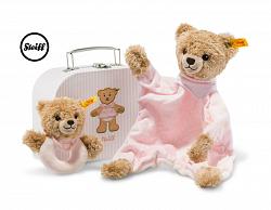 Steiff 240997 SLEEP WELL BEAR COMFORTER & GRIP TOY GIFT SET 2017